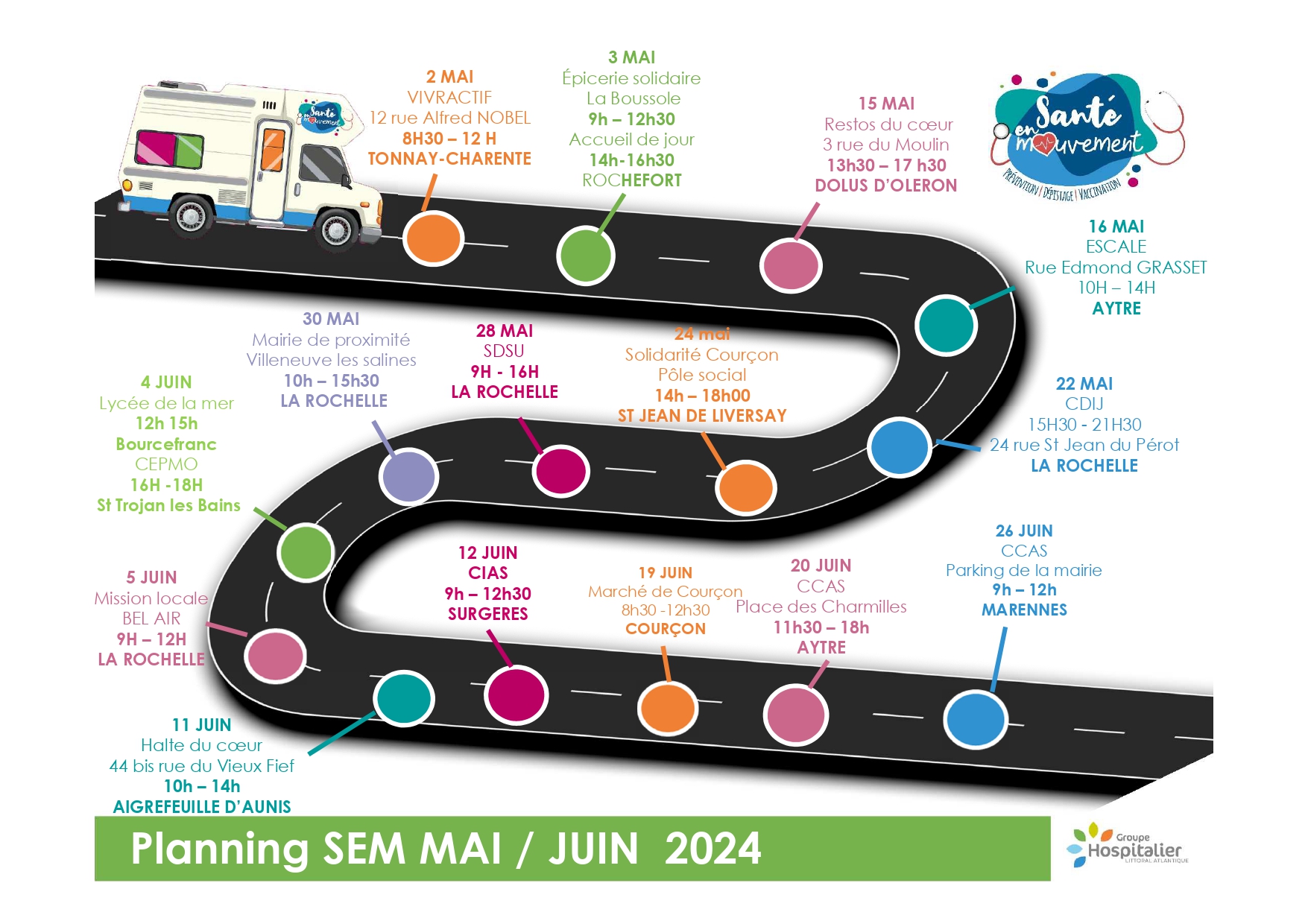 planning bus santé en mouvement